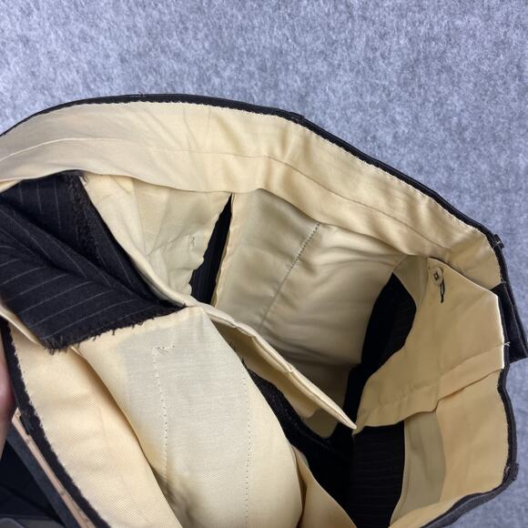 Stafford 3 Piece Suit Brown Striped Blazer 44R Pant 35x29 Vest Classic Career - Picture 16 of 16